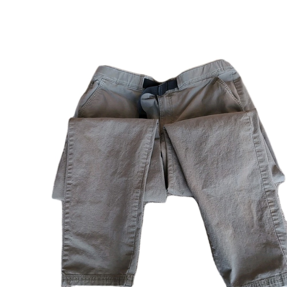 Columbia Sportswear Women's Size 14 Khaki Hiking Pants Tapered Leg Green Elastic